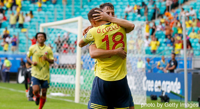 コロンビア、クエジャールが先制ゴールを決める 【コロンビアvsパラグアイ：GS第3節】