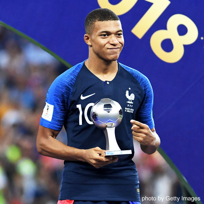 ヤングプレーヤー賞に輝いたエムバペ【フランスvsクロアチア：決勝】